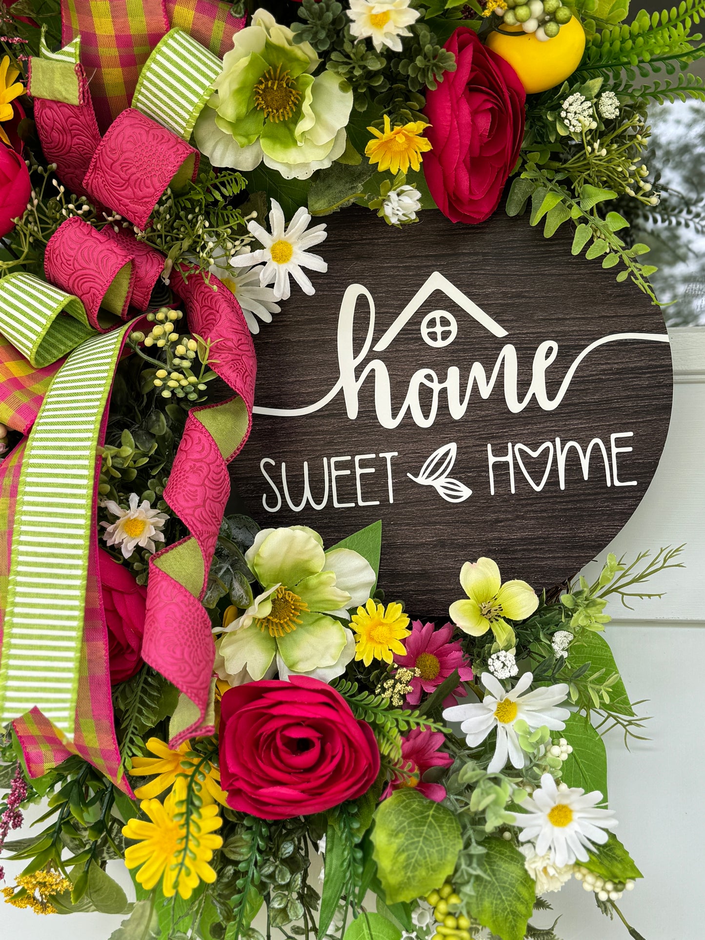 Vibrant Home Sweet Home Wreath
