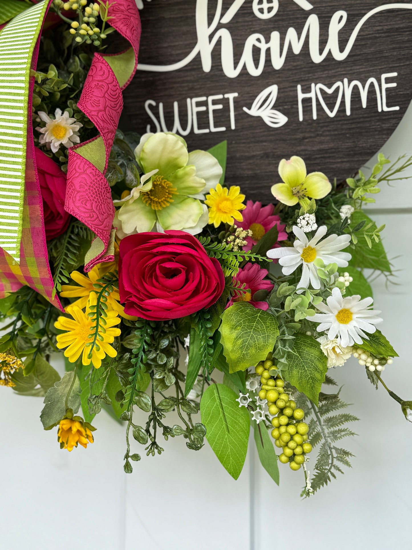 Vibrant Home Sweet Home Wreath