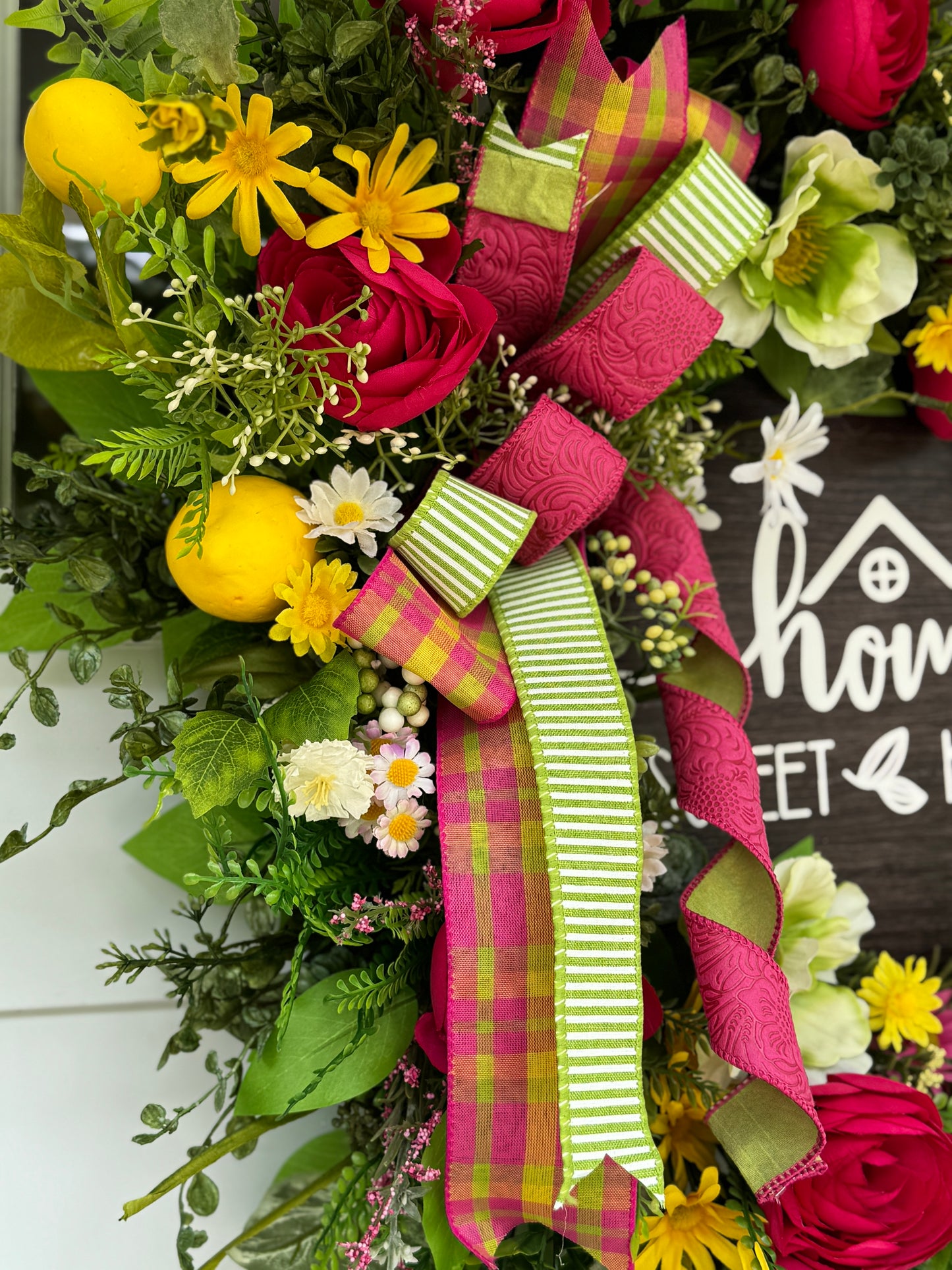 Vibrant Home Sweet Home Wreath