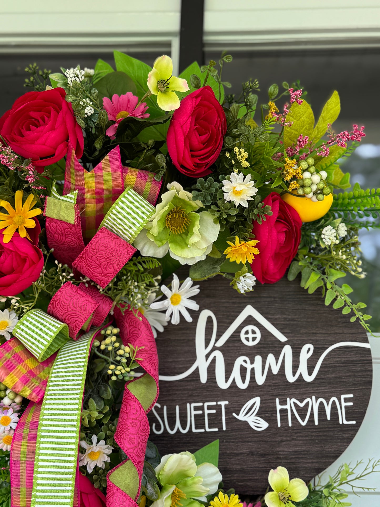 Vibrant Home Sweet Home Wreath