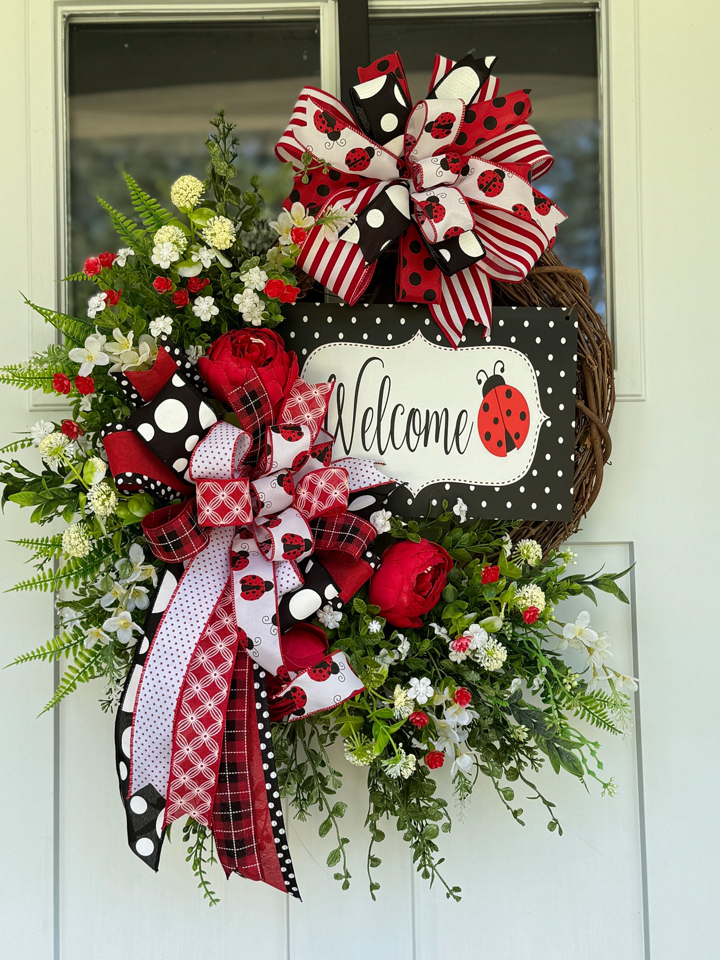 Ladybug Welcome Wreath