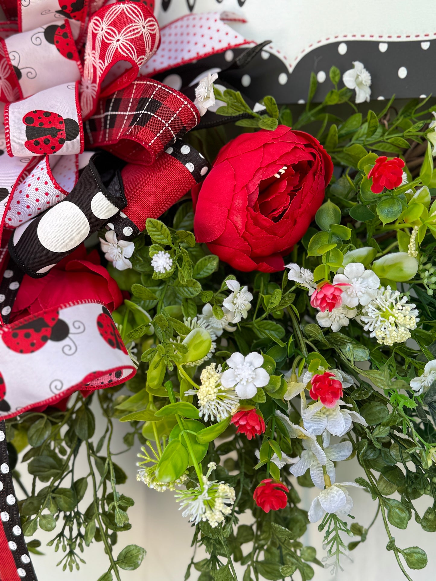 Ladybug Welcome Wreath