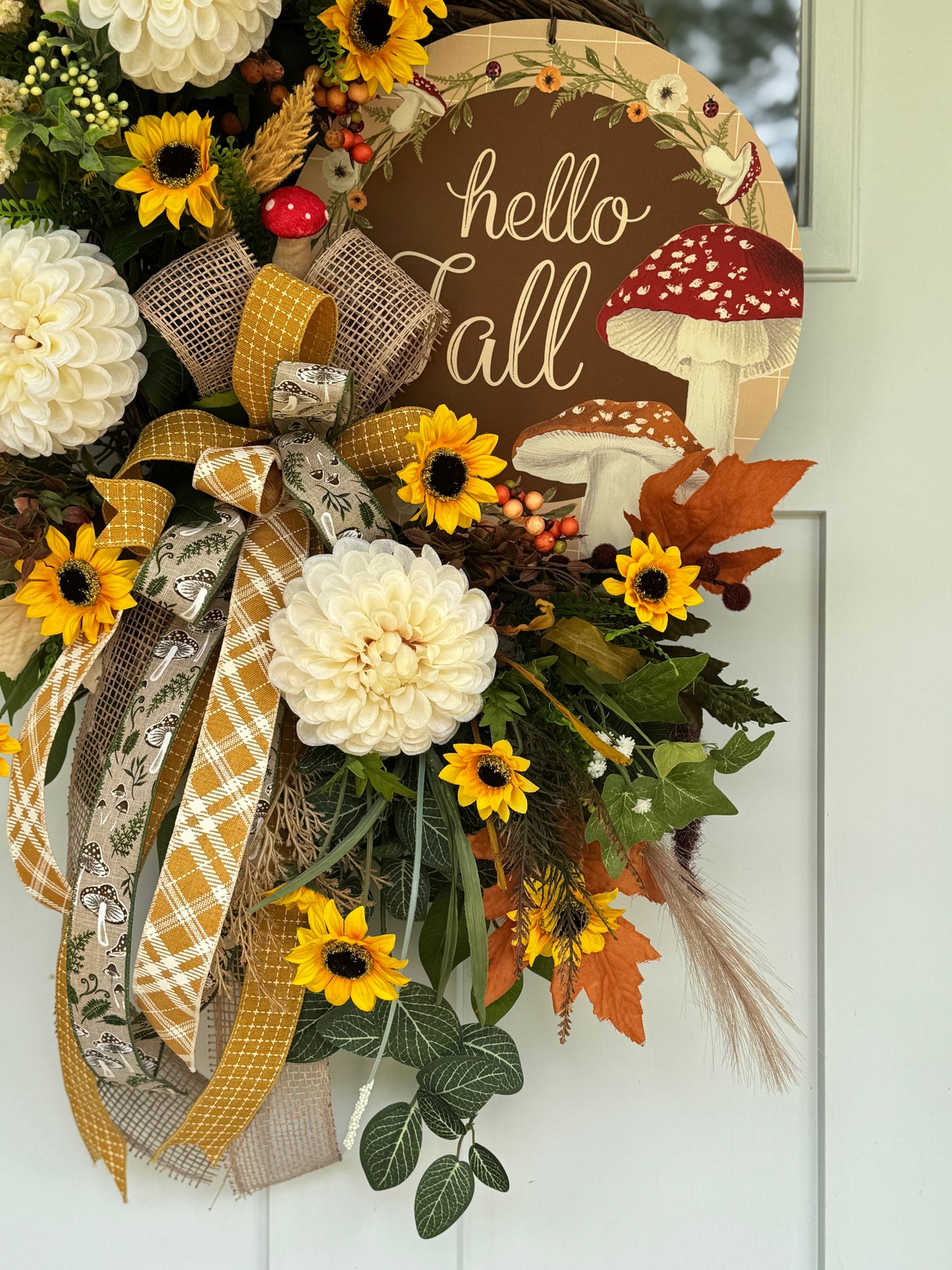Mushroom Hello Fall Wreath