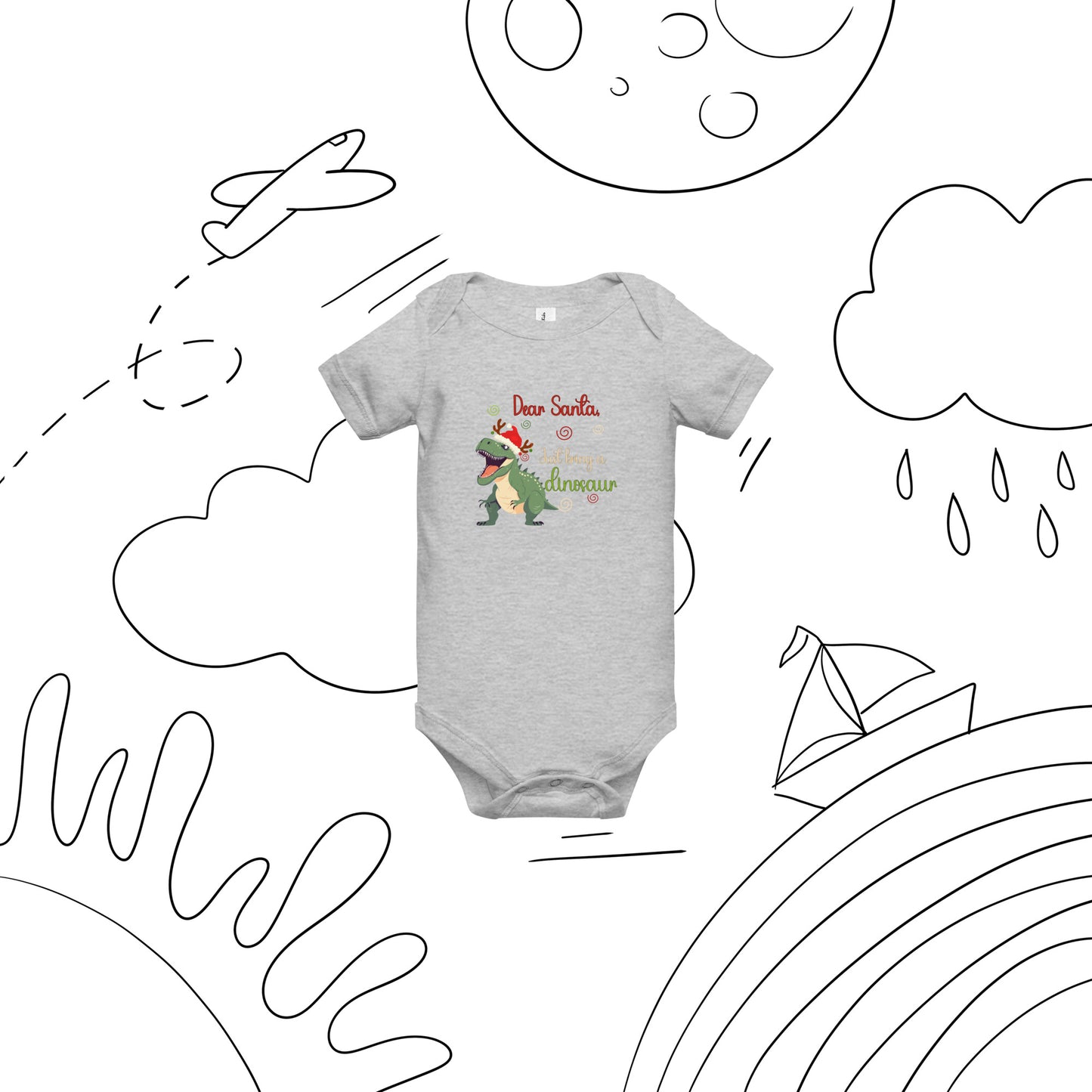 Bring dinosaur Baby short sleeve one piece