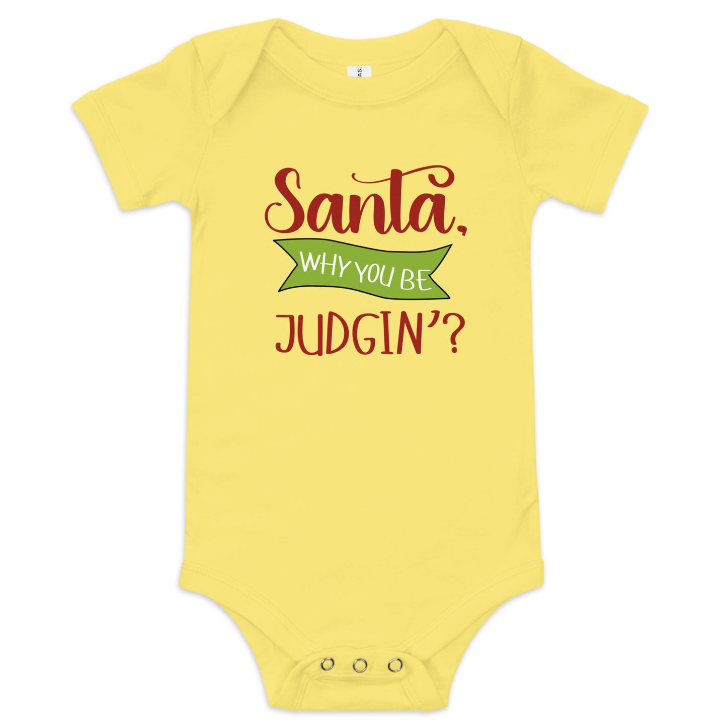 Santa why you Baby short sleeve one piece