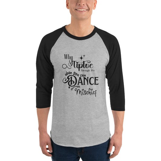 Tiptoe 3/4 sleeve raglan shirt