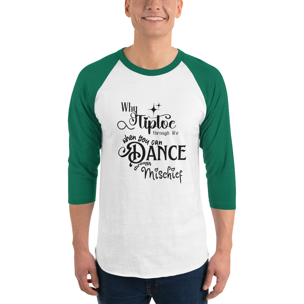 Tiptoe 3/4 sleeve raglan shirt