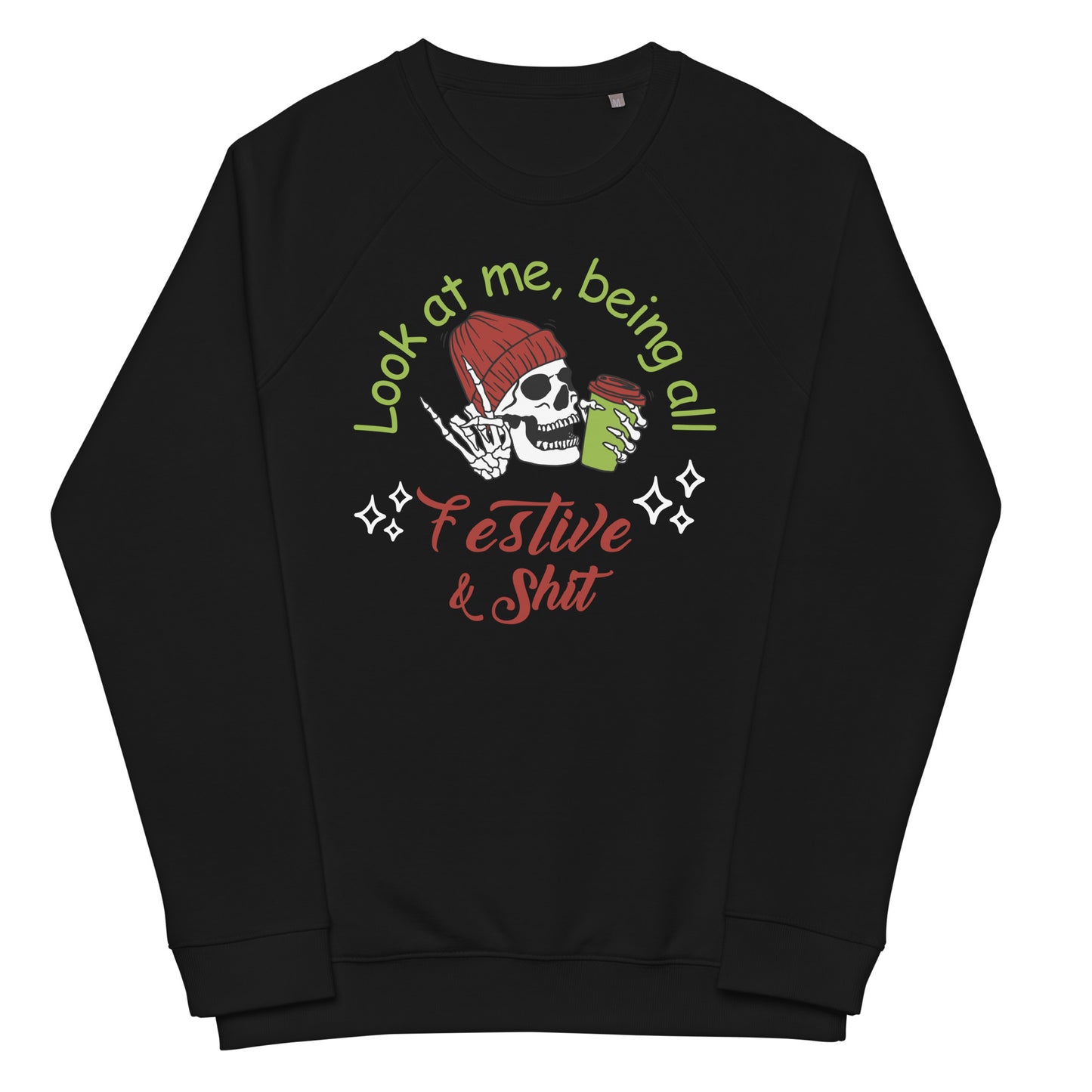 Look at me Unisex organic raglan sweatshirt