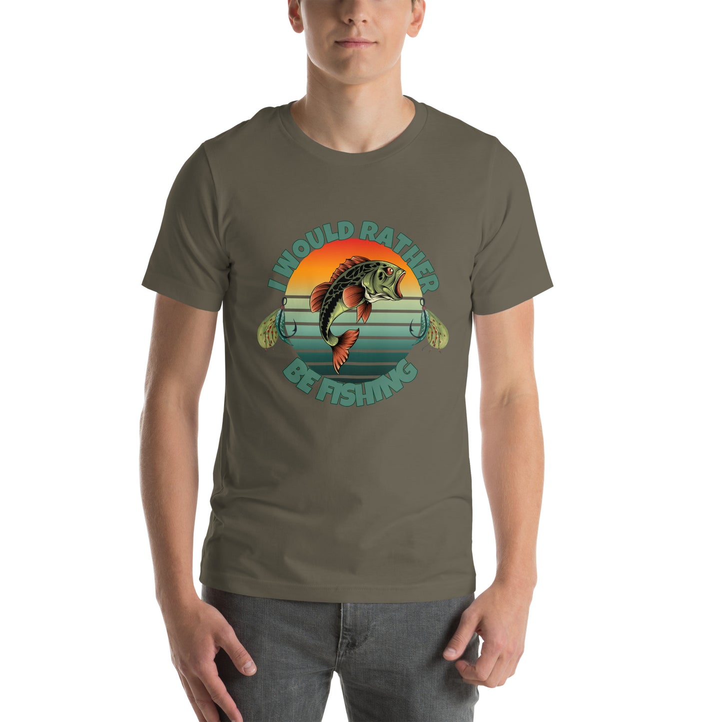 Rather be fishing Unisex t-shirt