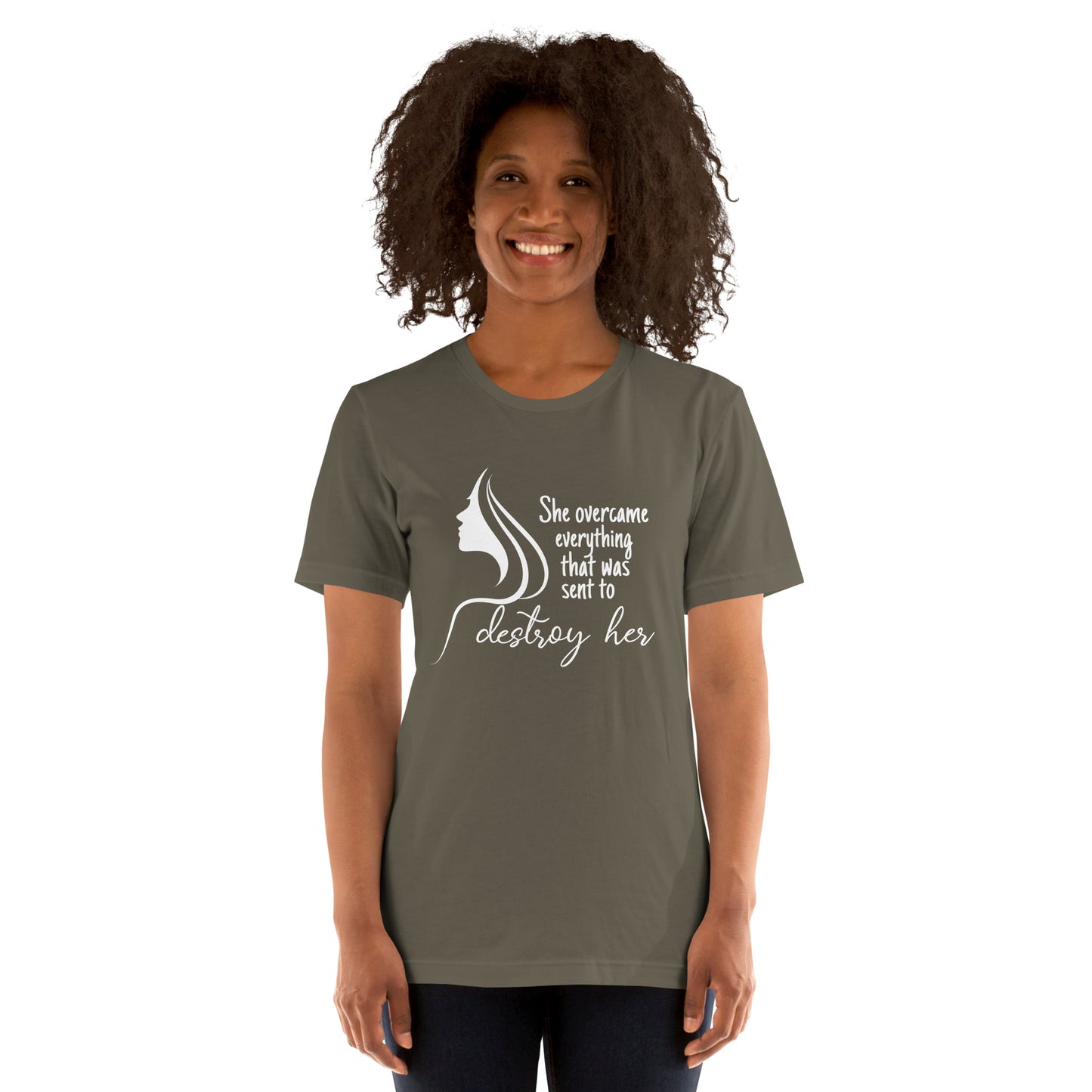She overcame Unisex t-shirt