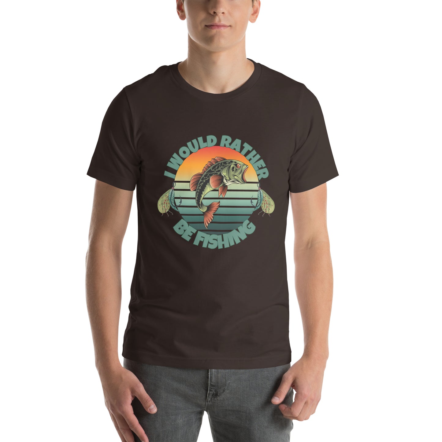 Rather be fishing Unisex t-shirt