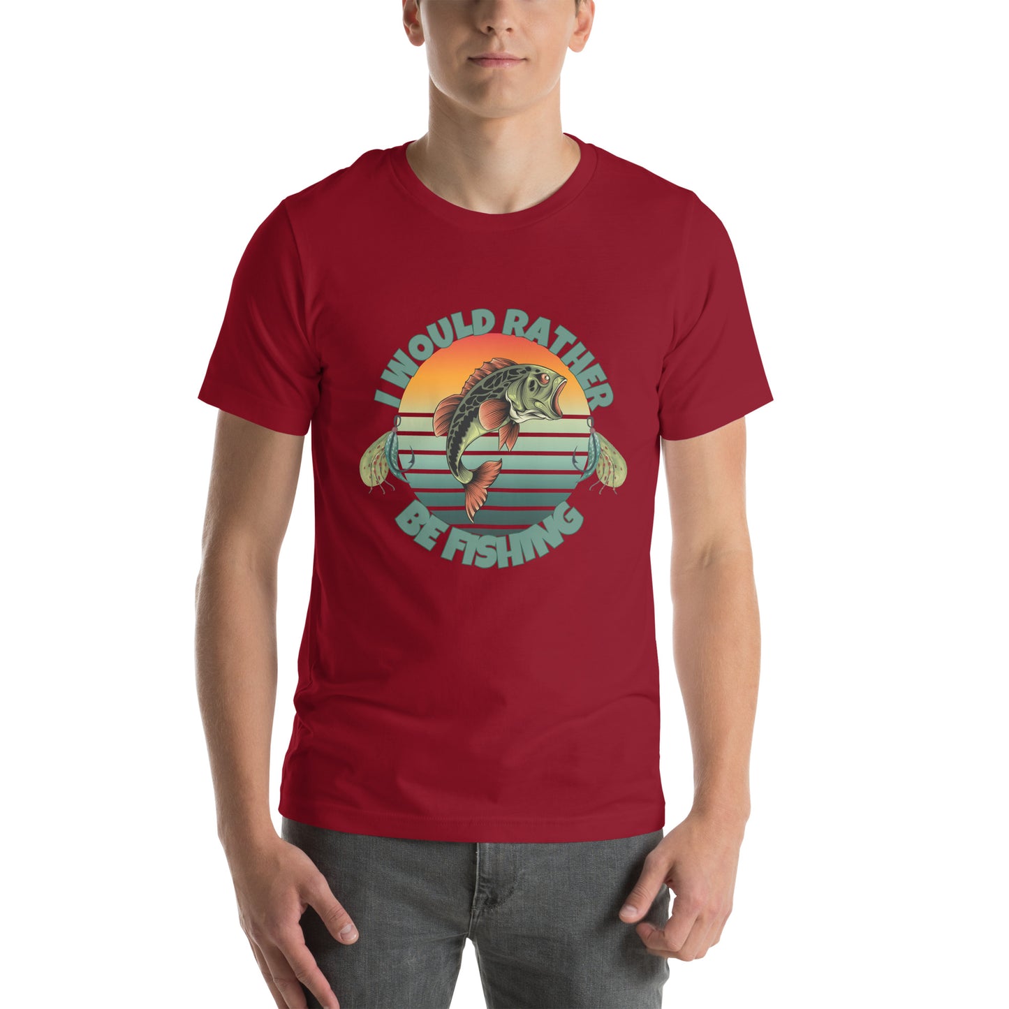 Rather be fishing Unisex t-shirt