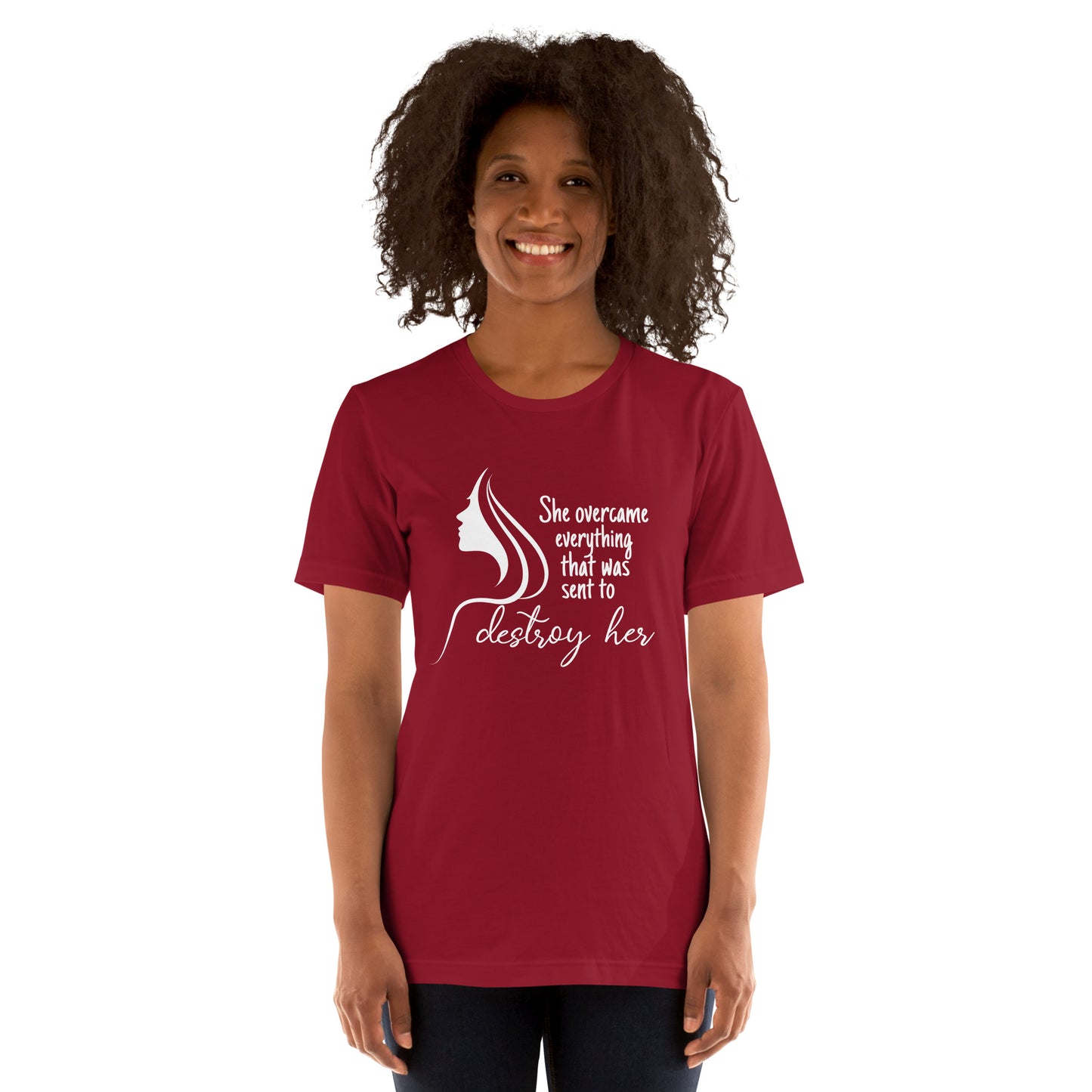 She overcame Unisex t-shirt