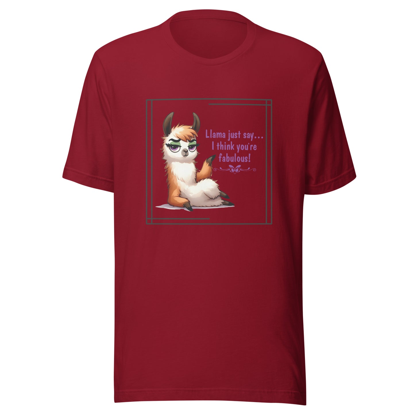 Llama just say Unisex t-shirt