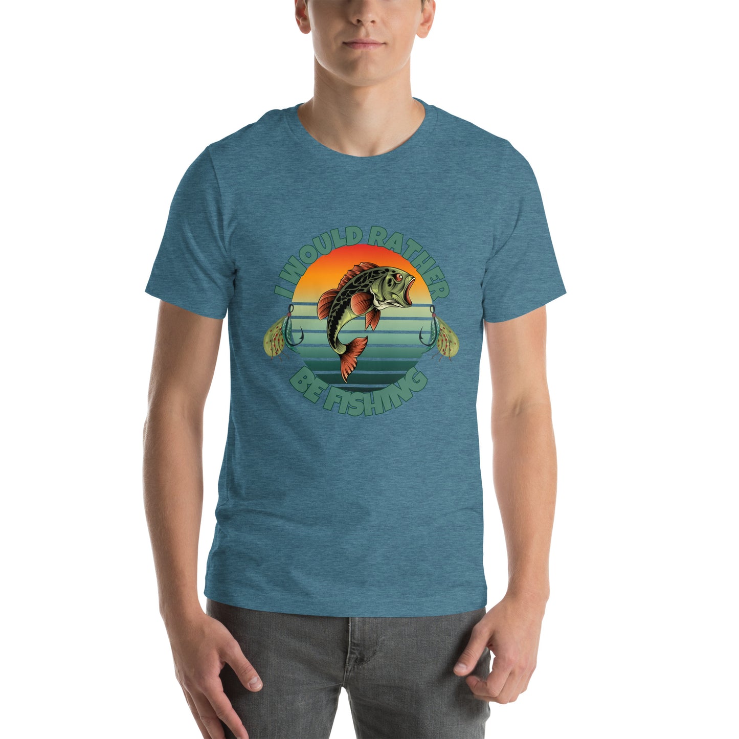Rather be fishing Unisex t-shirt