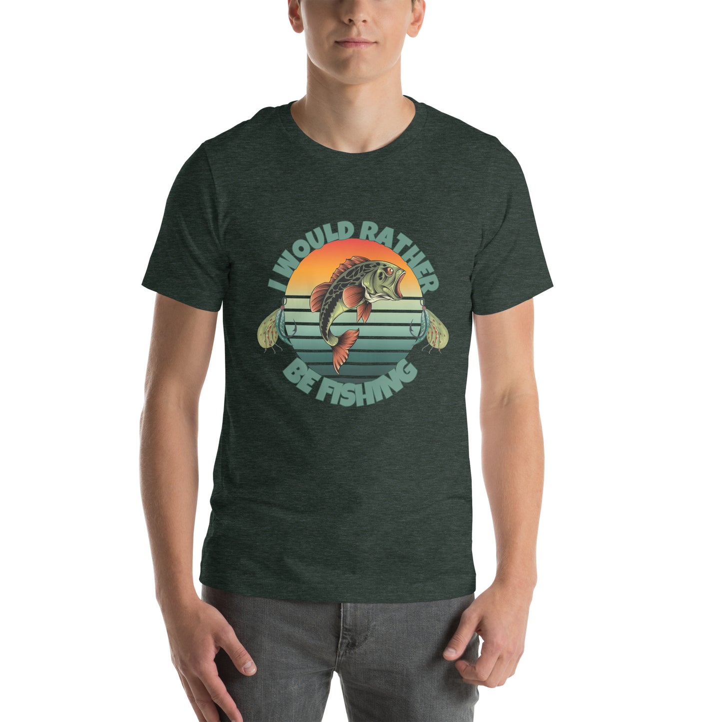Rather be fishing Unisex t-shirt