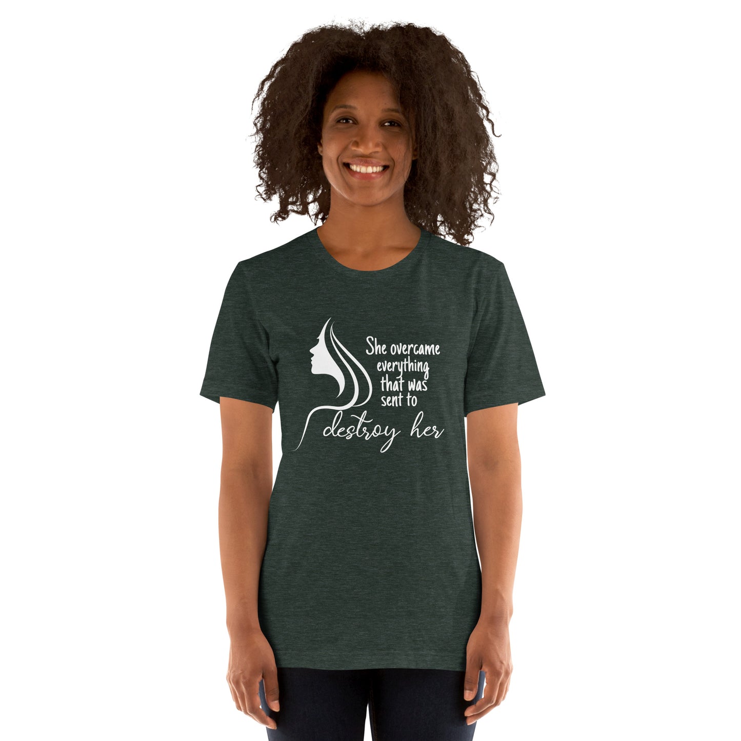 She overcame Unisex t-shirt