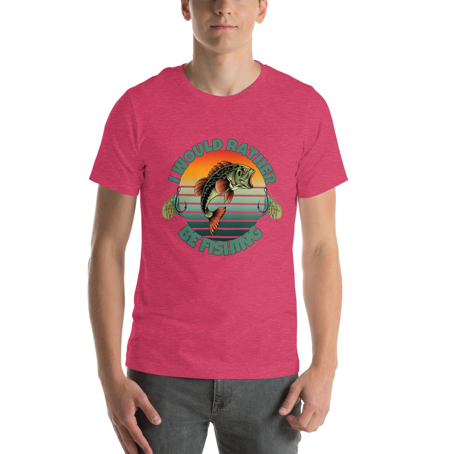 Rather be fishing Unisex t-shirt