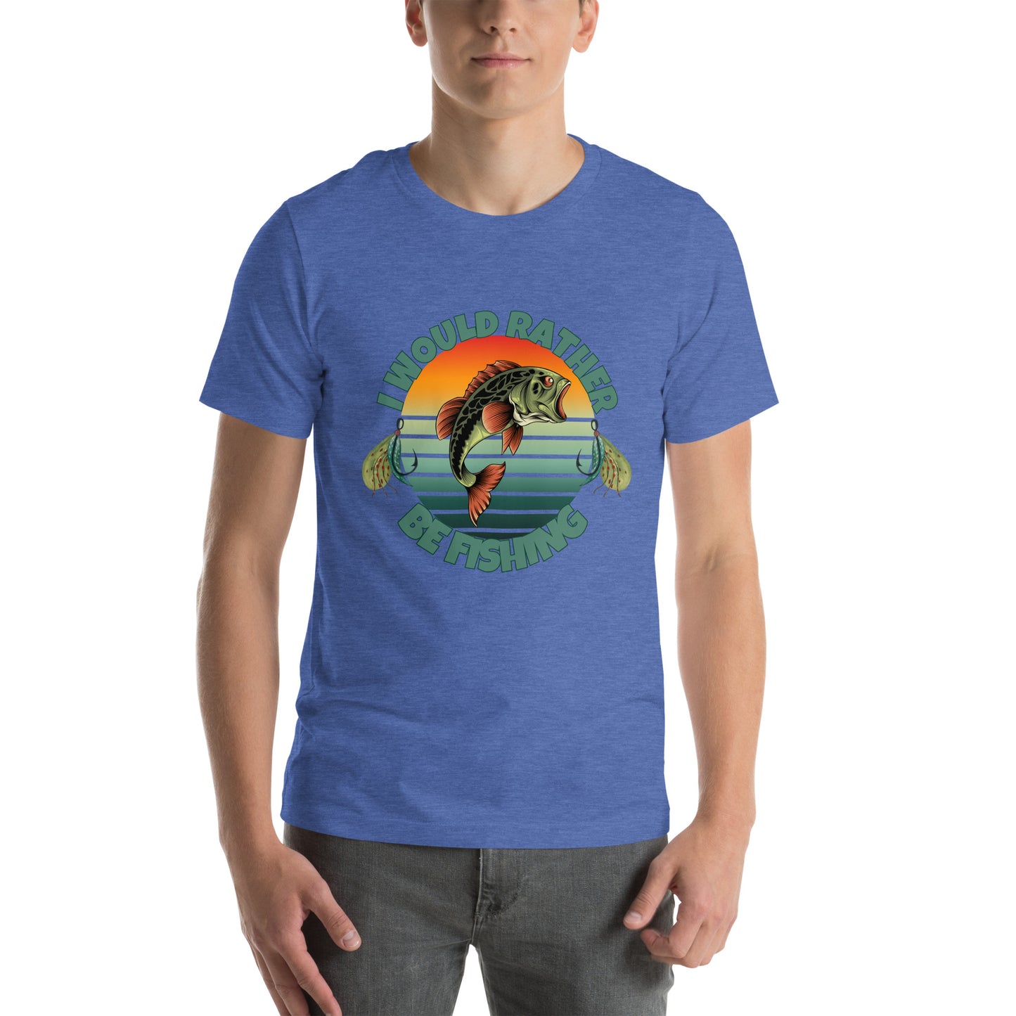 Rather be fishing Unisex t-shirt