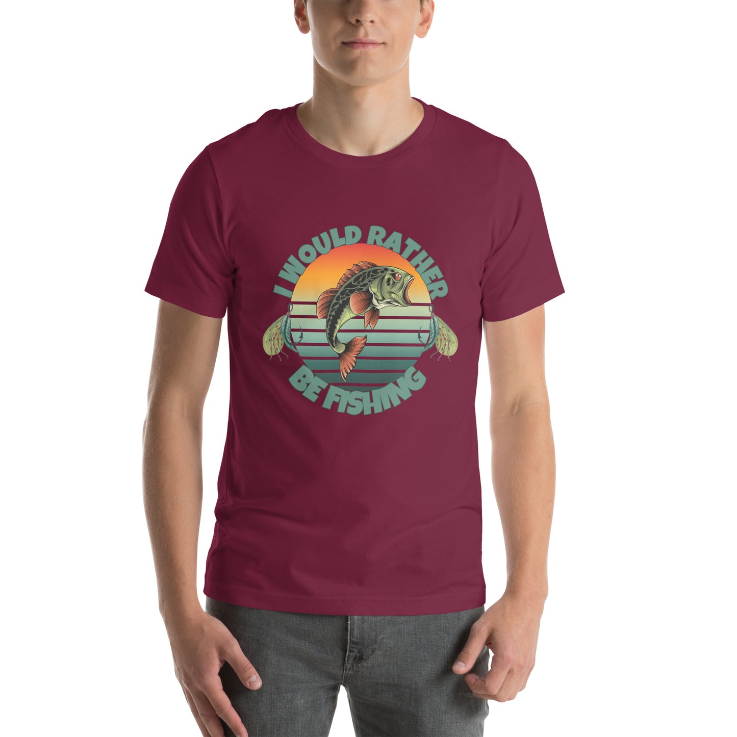 Rather be fishing Unisex t-shirt
