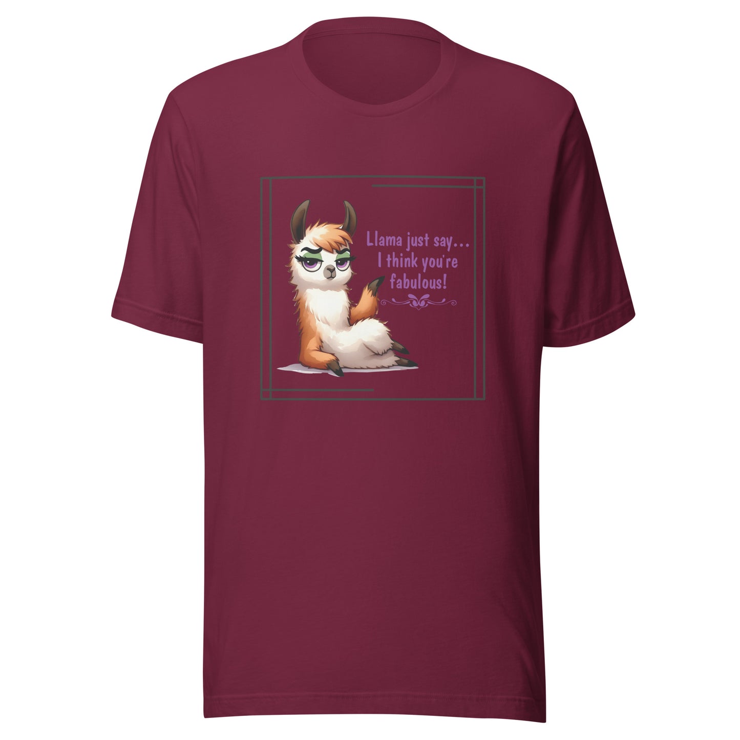 Llama just say Unisex t-shirt