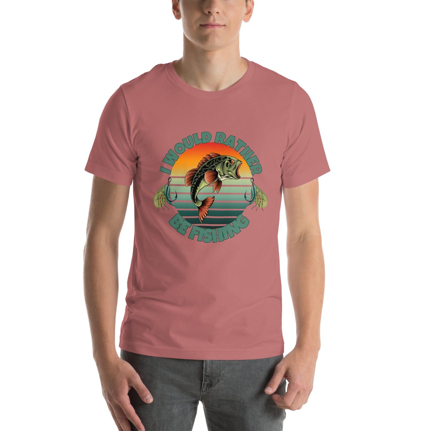 Rather be fishing Unisex t-shirt