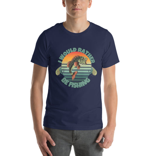 Rather be fishing Unisex t-shirt