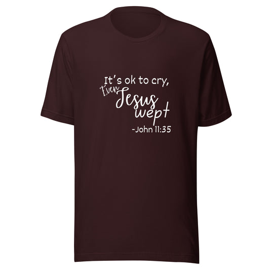 Jesus wept Unisex t-shirt