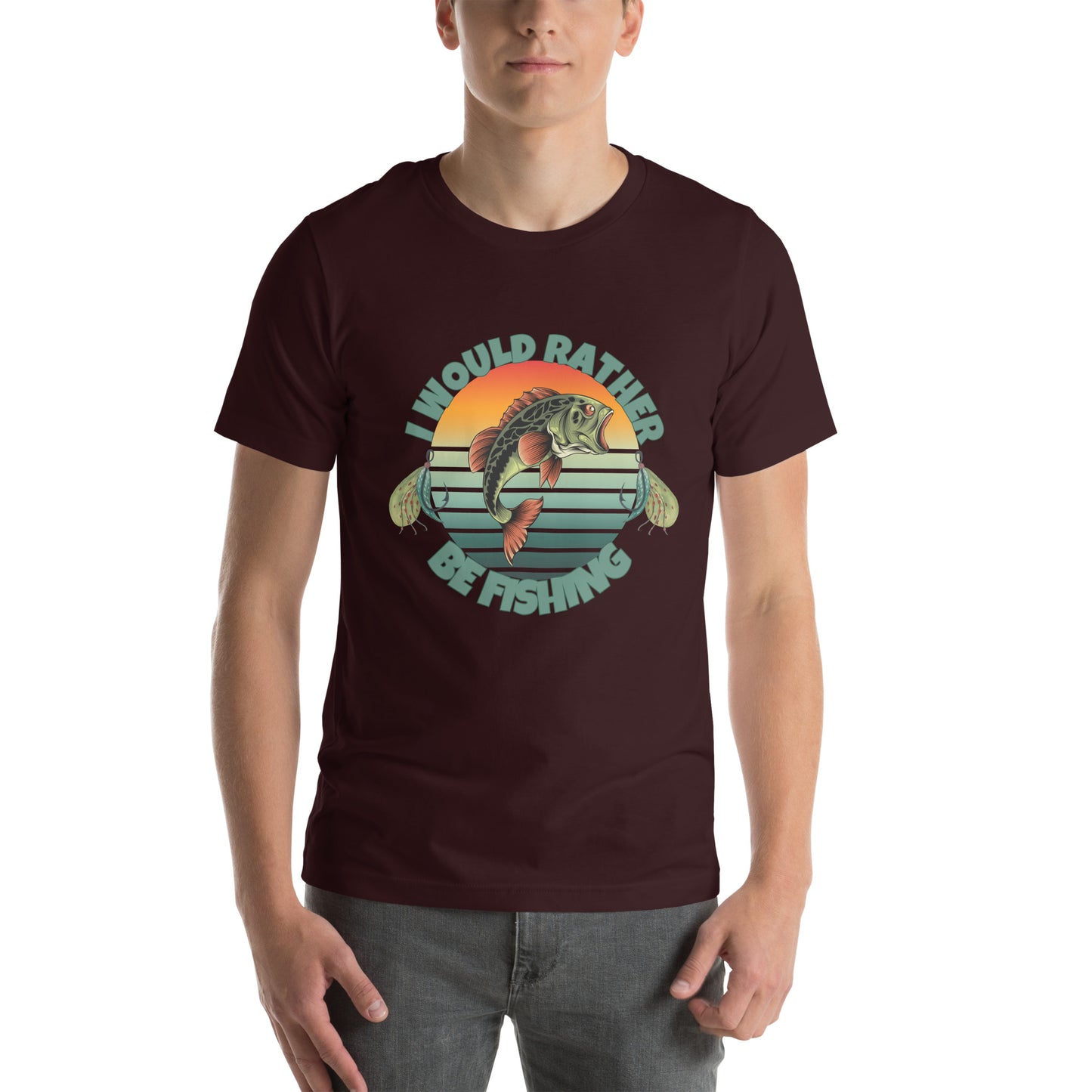 Rather be fishing Unisex t-shirt