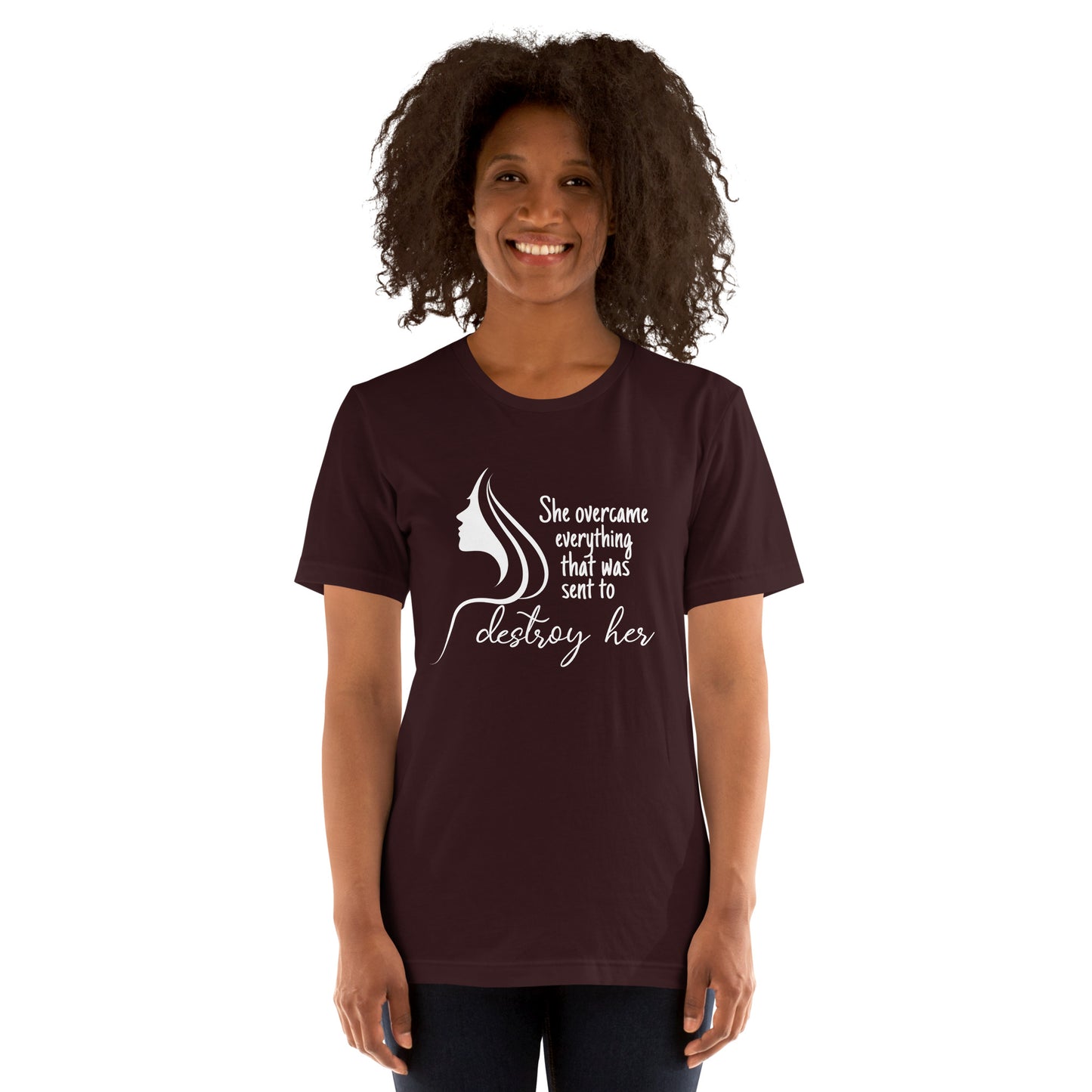 She overcame Unisex t-shirt