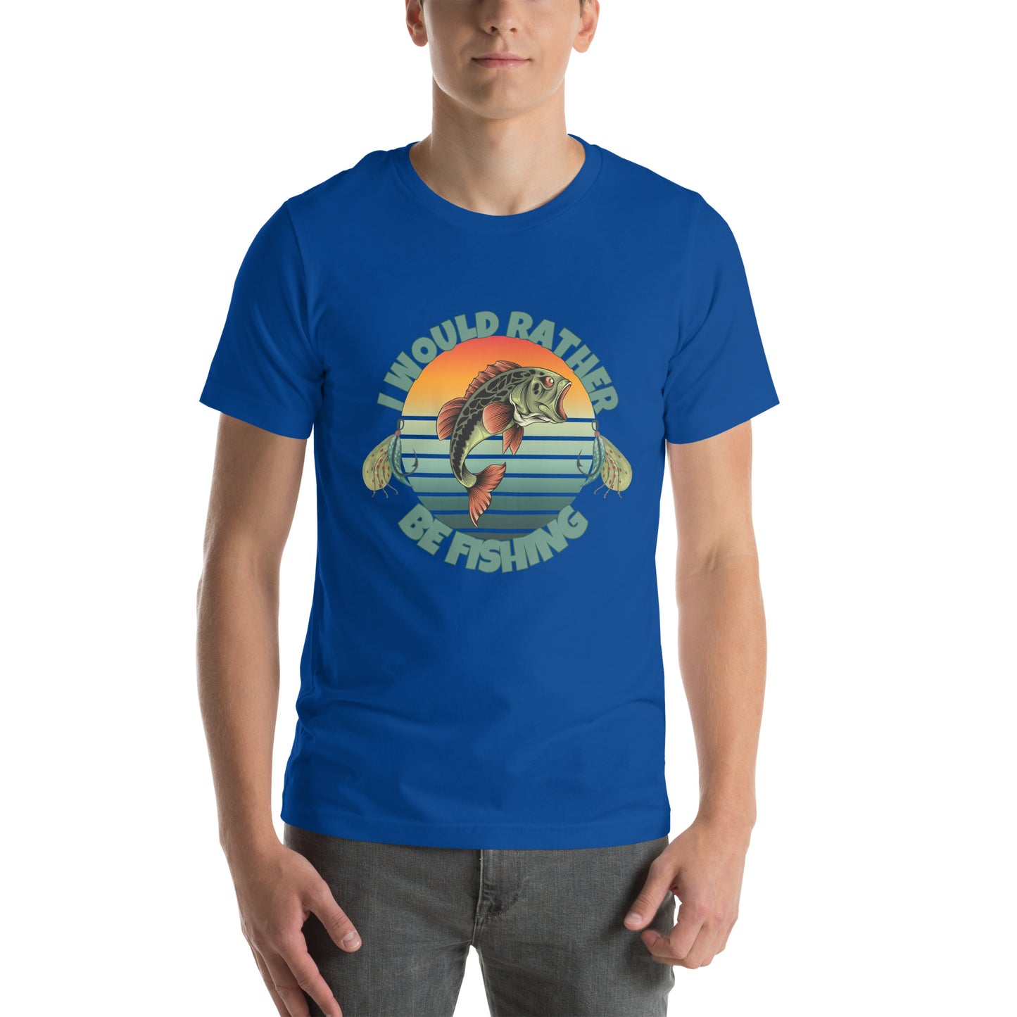 Rather be fishing Unisex t-shirt