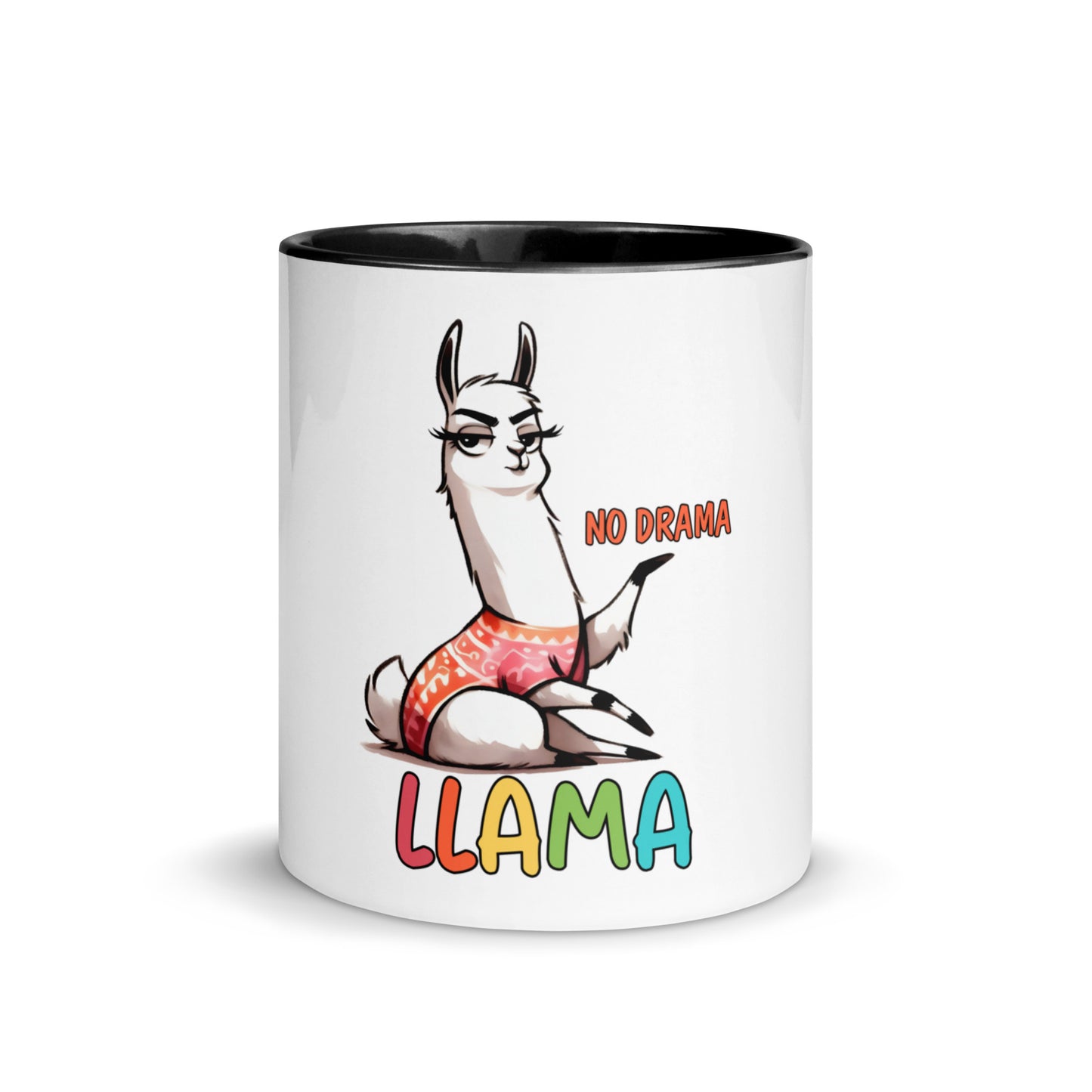 No drama llama Mug with Color Inside