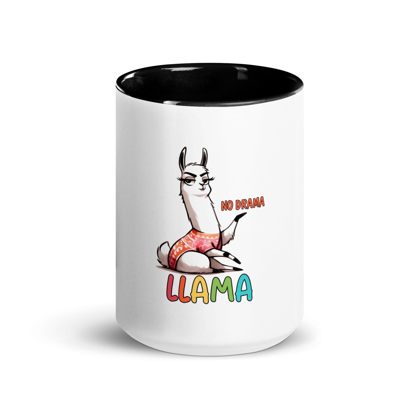 No drama llama Mug with Color Inside