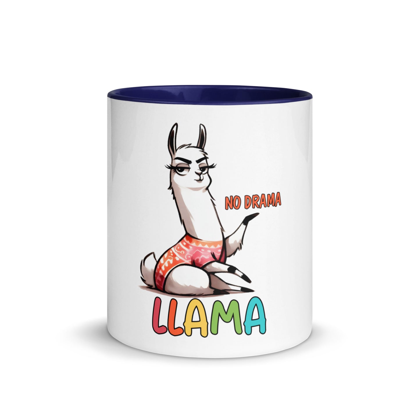 No drama llama Mug with Color Inside