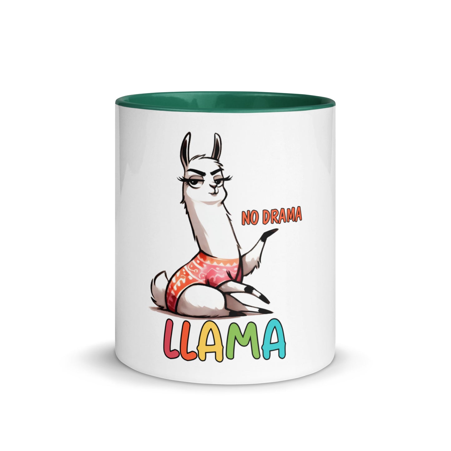 No drama llama Mug with Color Inside