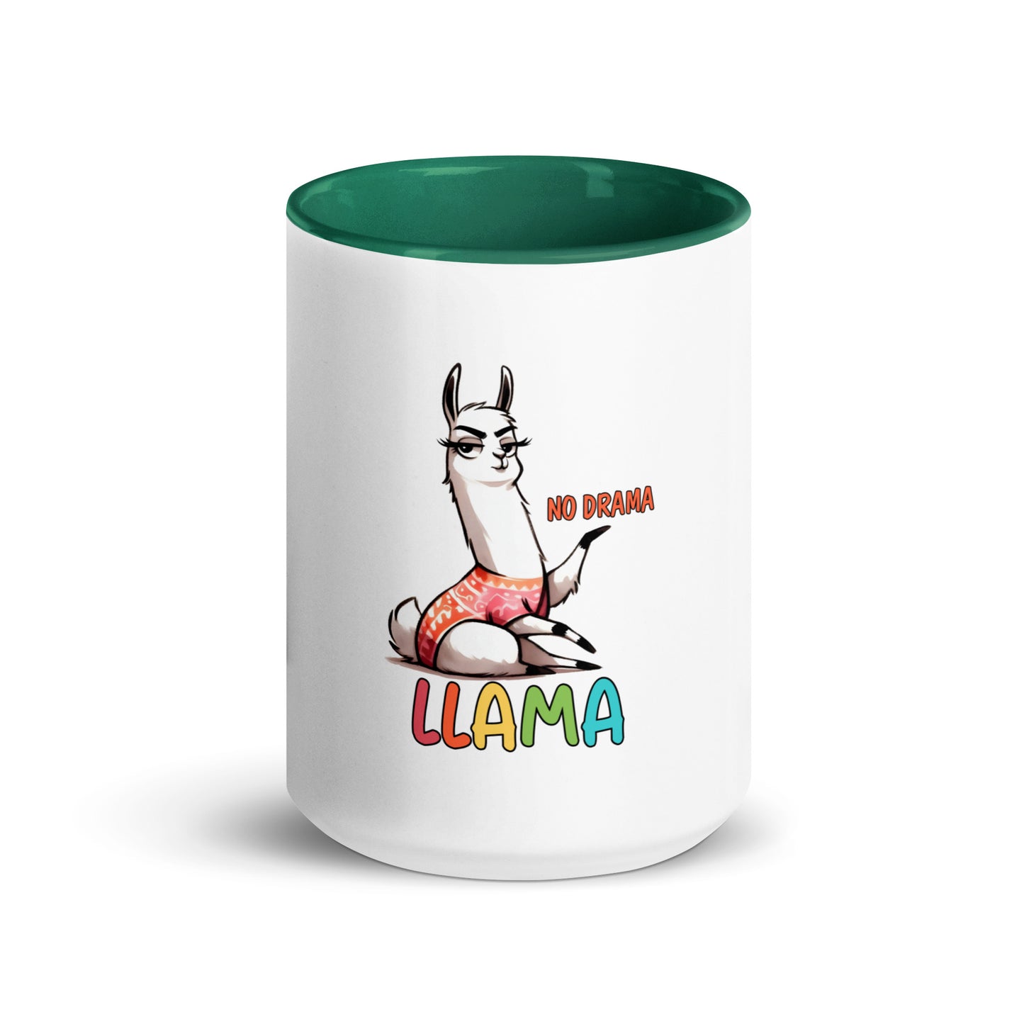 No drama llama Mug with Color Inside