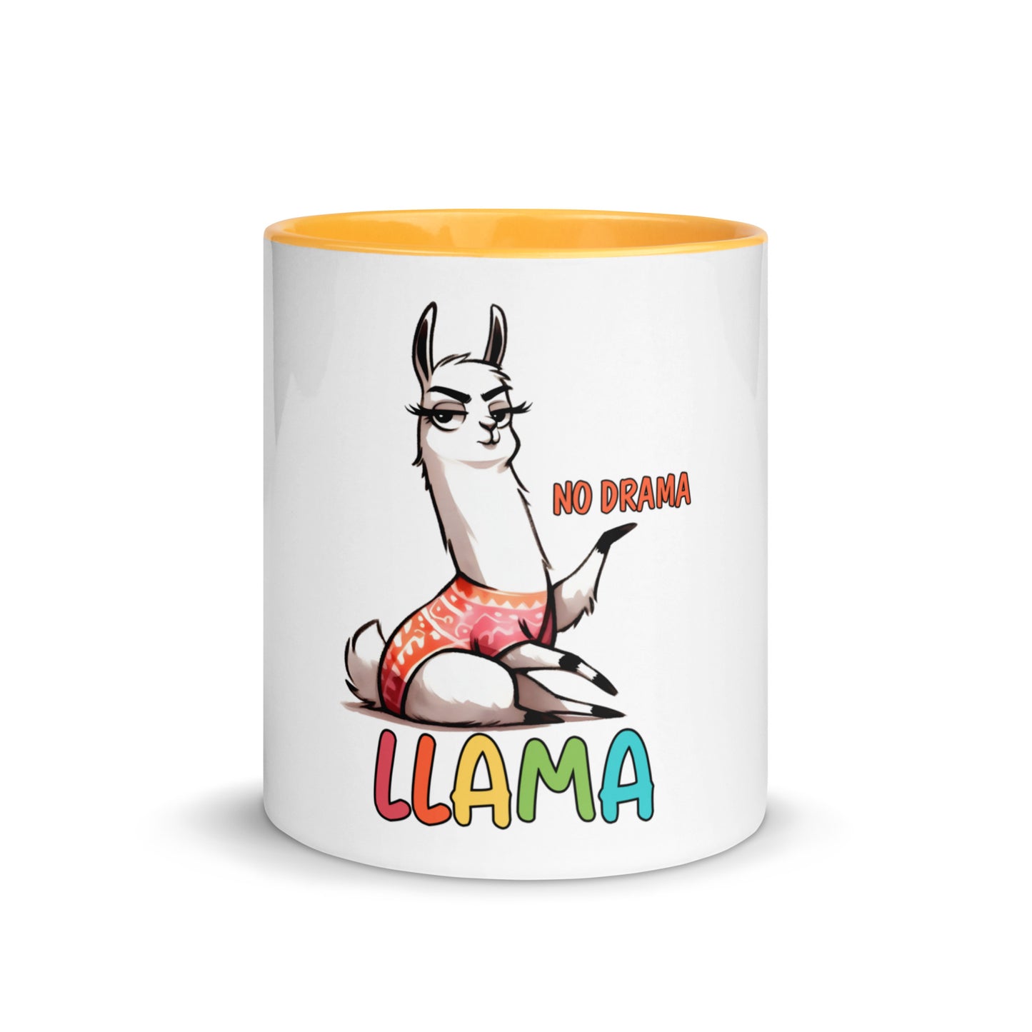 No drama llama Mug with Color Inside