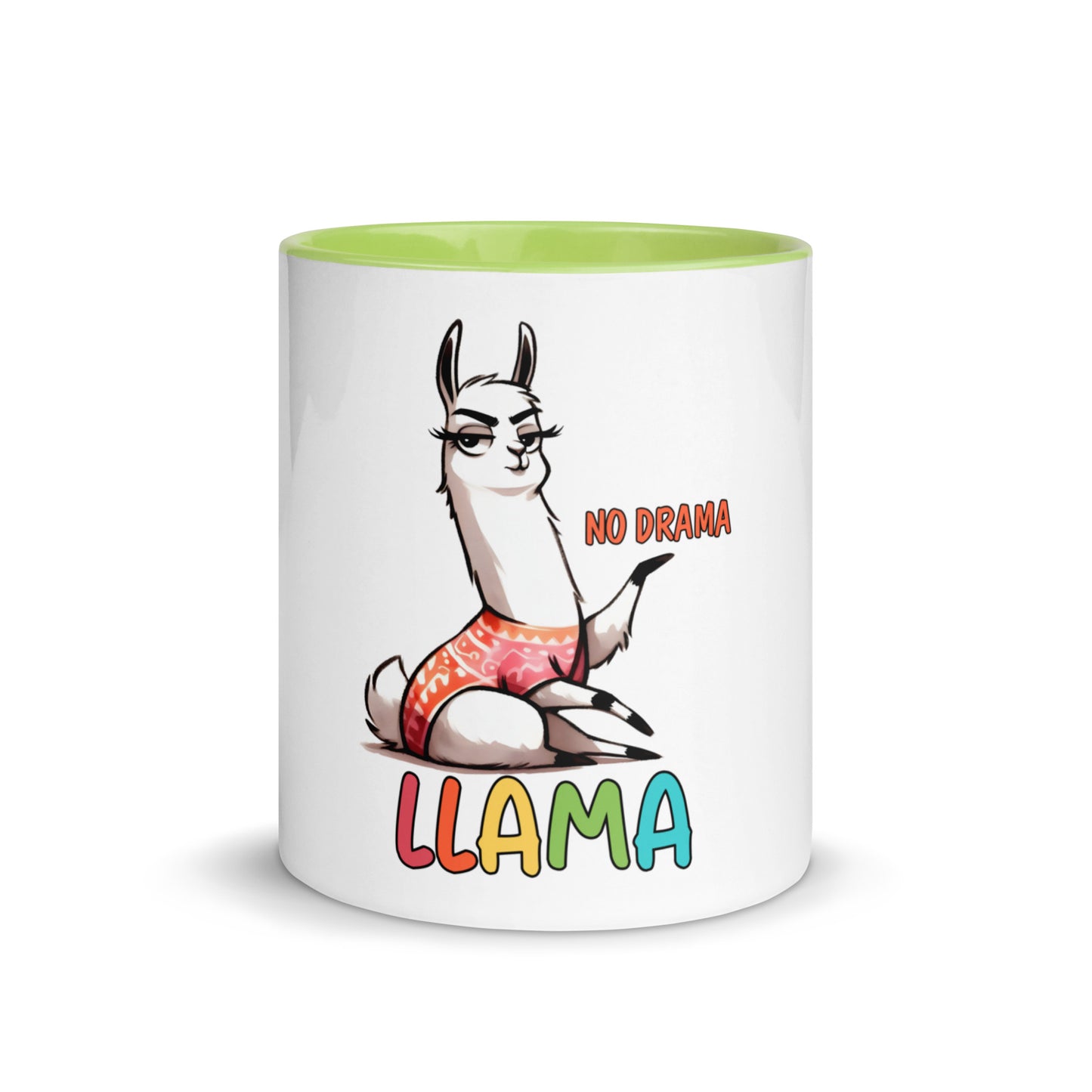 No drama llama Mug with Color Inside