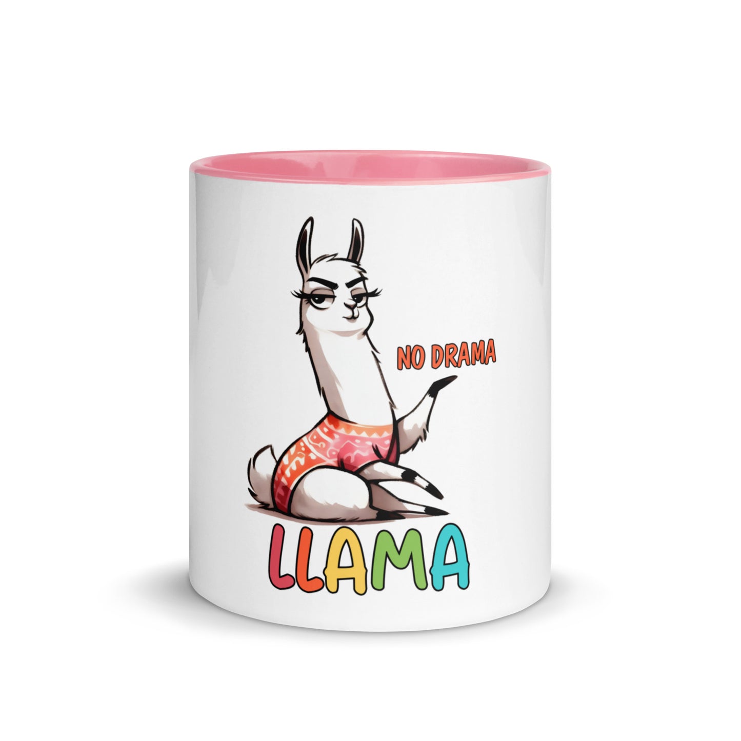 No drama llama Mug with Color Inside