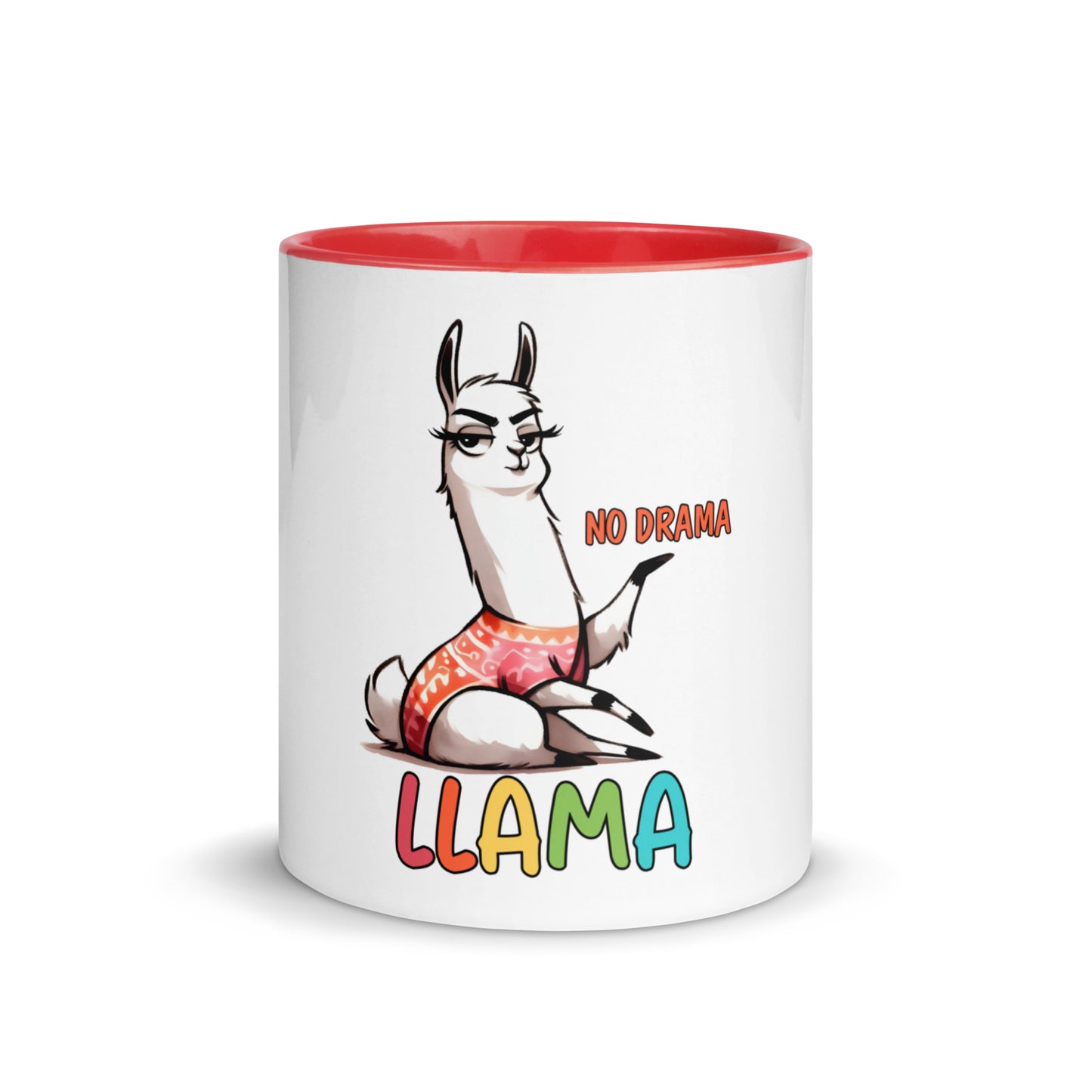 No drama llama Mug with Color Inside