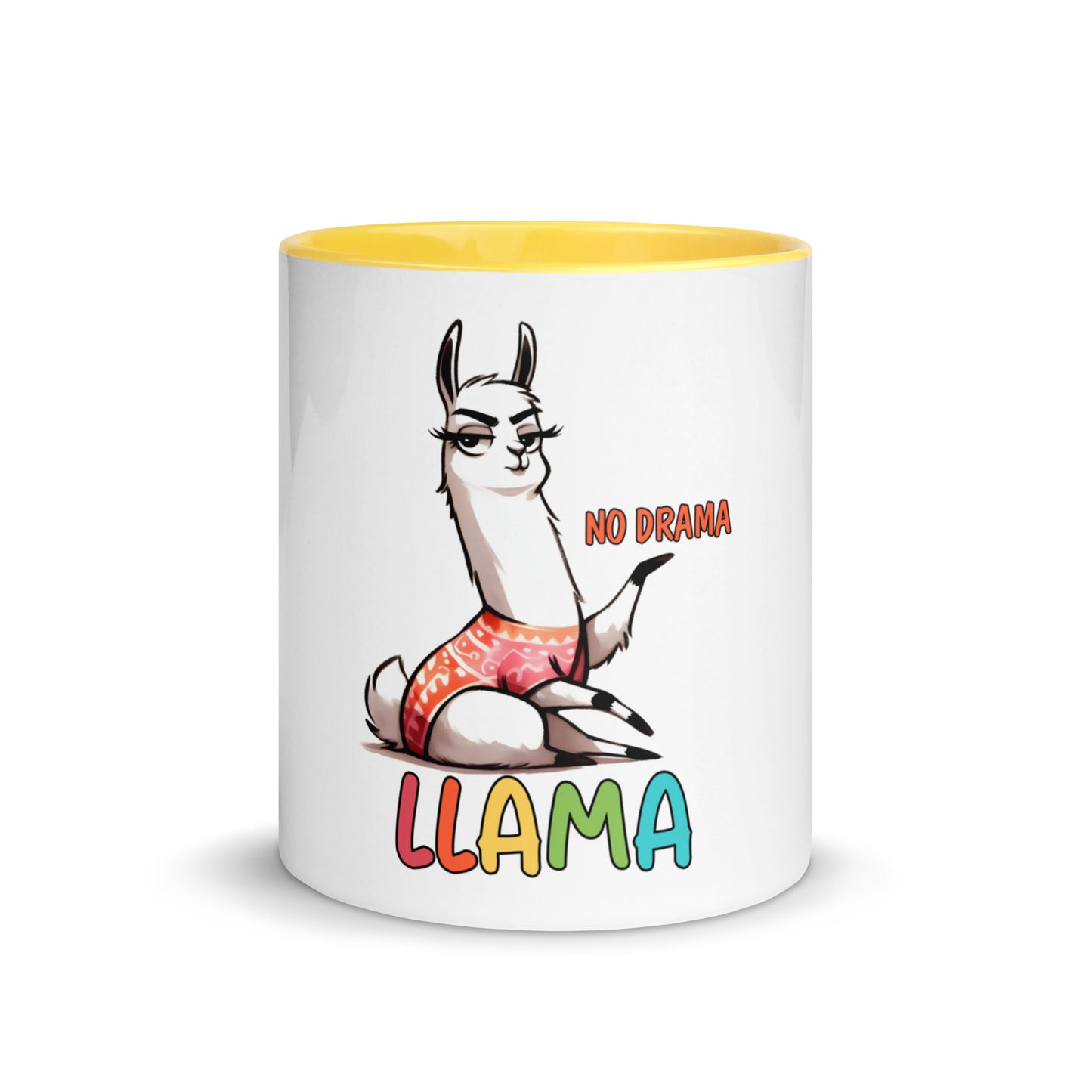 No drama llama Mug with Color Inside