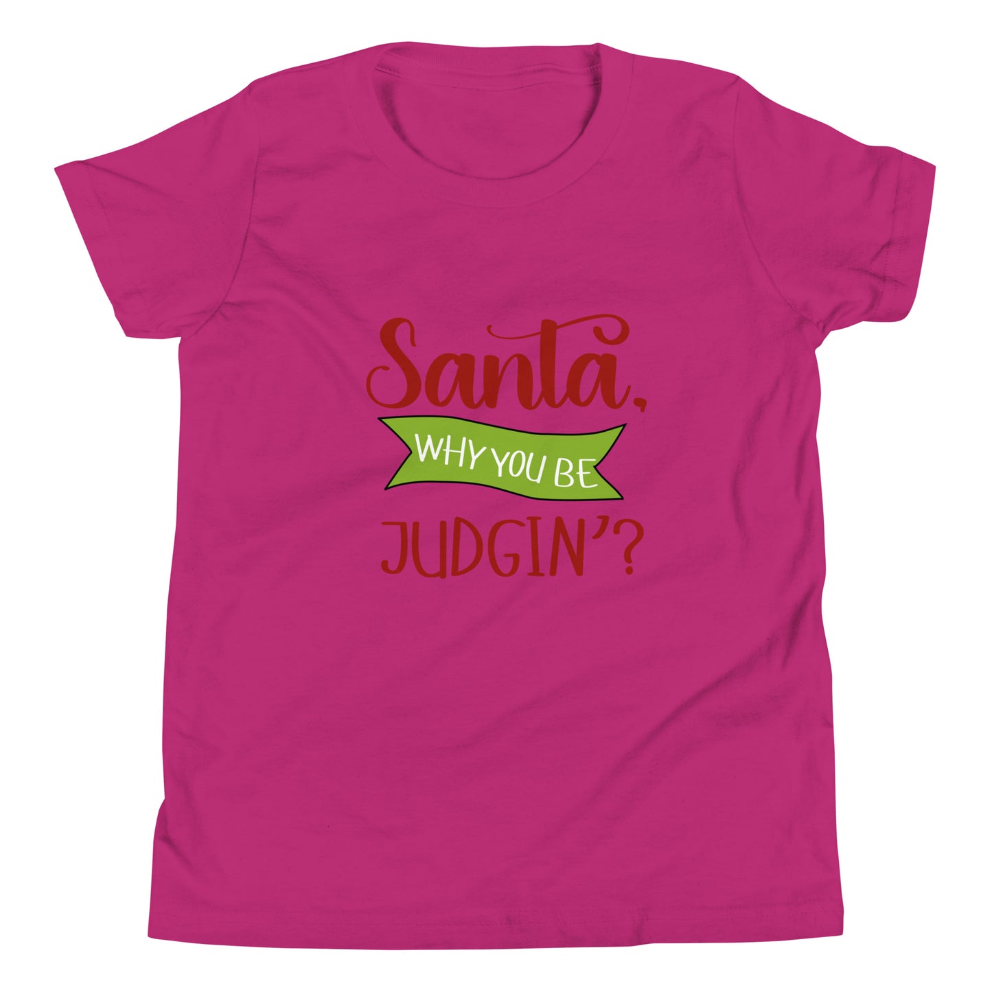 Santa why you Youth Short Sleeve T-Shirt