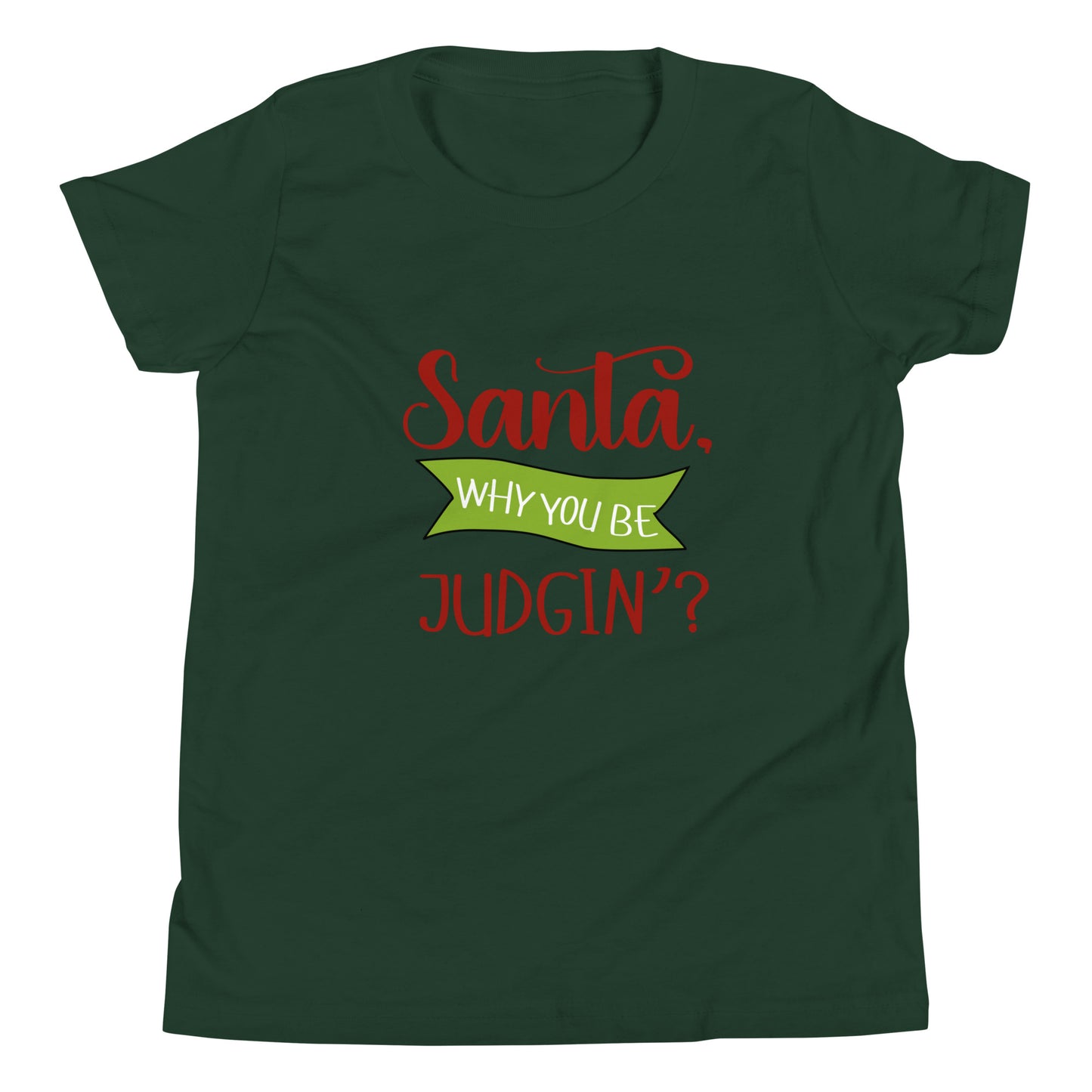 Santa why you Youth Short Sleeve T-Shirt