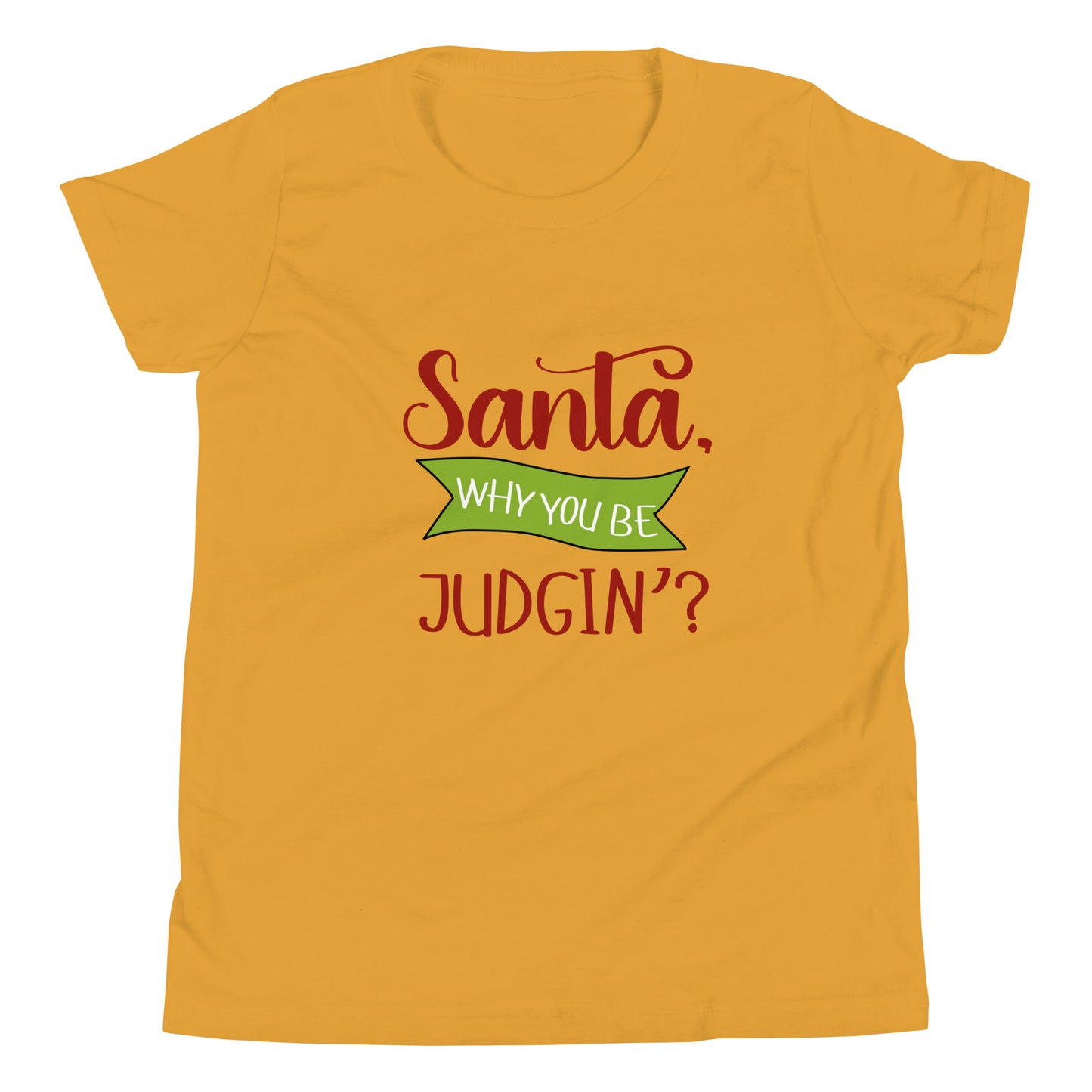 Santa why you Youth Short Sleeve T-Shirt